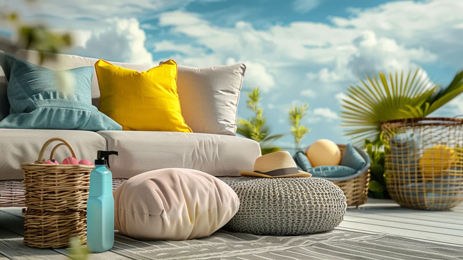 Pillow fabric and trim selection