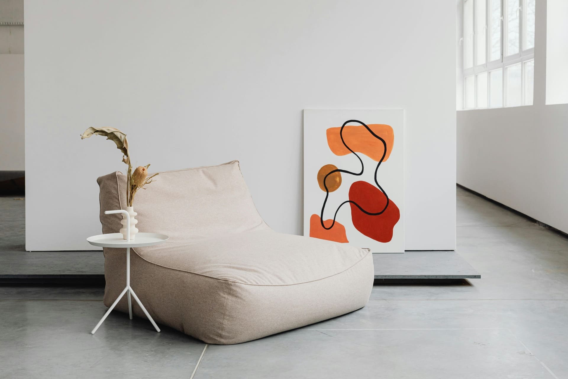 Custom-made bean bag poof, Knysna